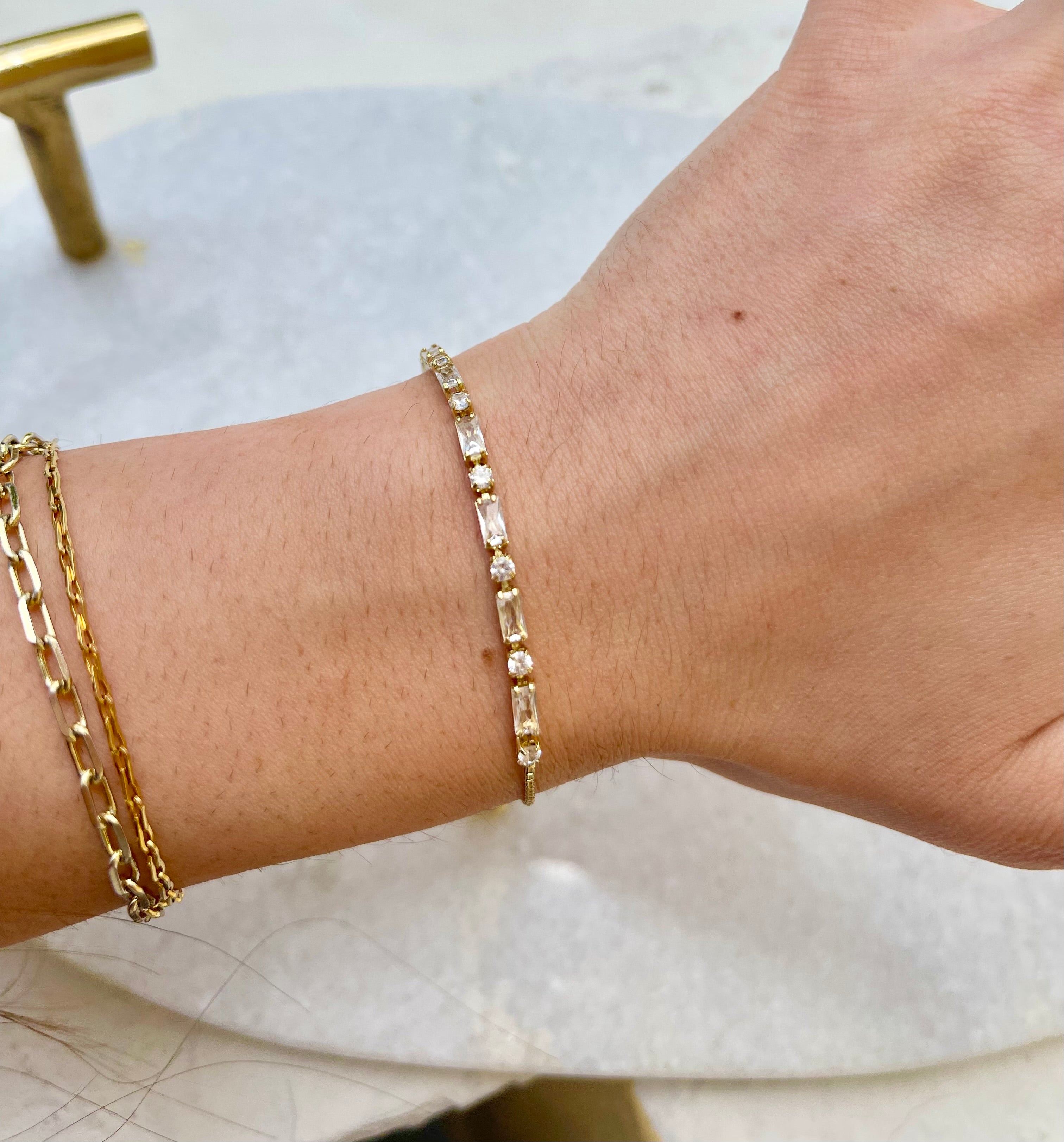 ◆VINTAGE HOLLYWOOD◆ Square Bold Chain Bracelet VH24NNBR170 □VINTAGE HOLLYWOOD□ Square Bold Chain Bracelet VH24NNBR170